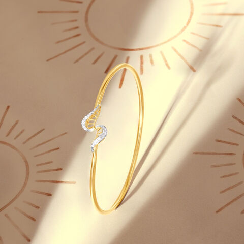 Graceful Twirl Diamond Bangle