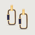 Dynamic Flip Lapis Lazuli 18 KT Drop Earring,,hi-res view 4