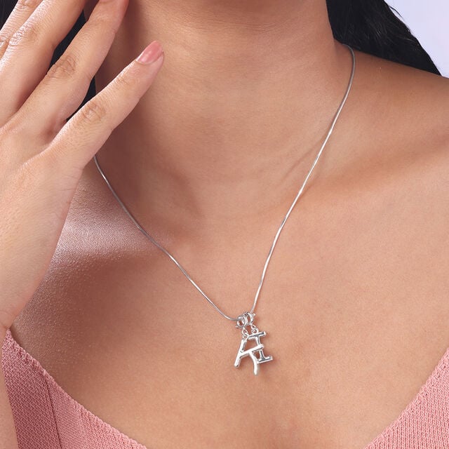 Modern Initial K Silver Charm,,hi-res image number null