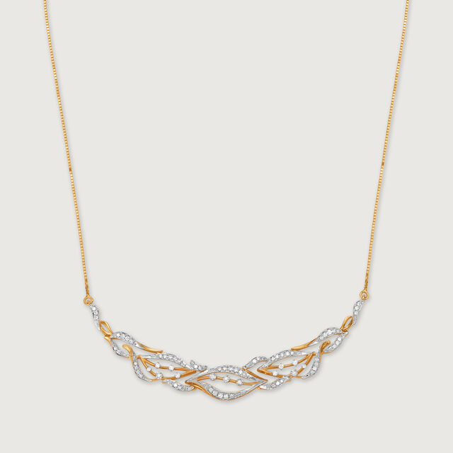 Rhythmic River 18 Kt Gold & Diamond Necklace,,hi-res image number null