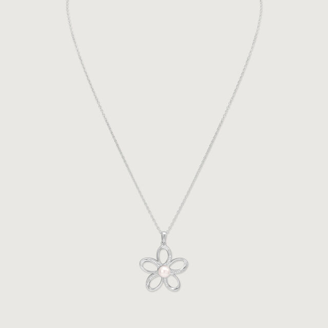 Double Loop Silver Necklace,,hi-res image number null