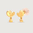 Bubbling Heart 14KT Gold Stud Earring for her,,hi-res view 4