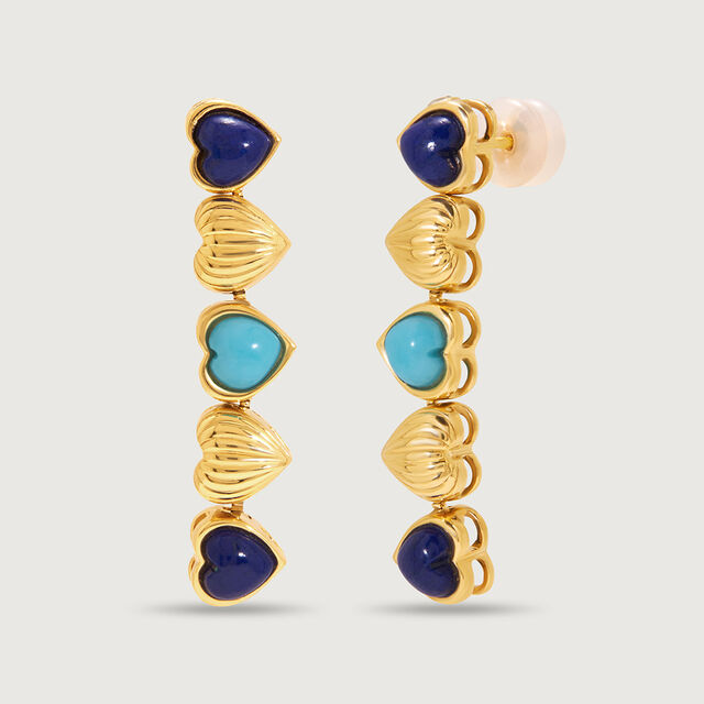 Pop Magic 18KT Convertible Lapis Lazuli Drop Earrings,,hi-res image number null