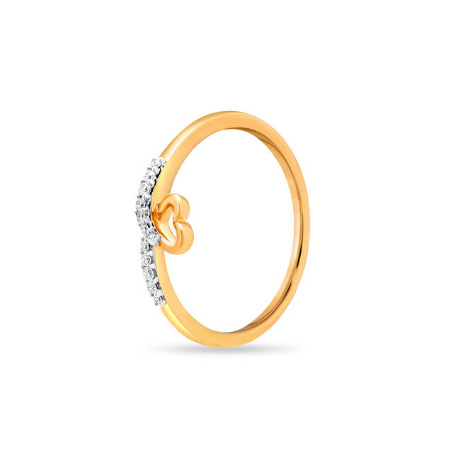14KT Yellow Gold Unique Relationships Diamond Ring,,hi-res view 1