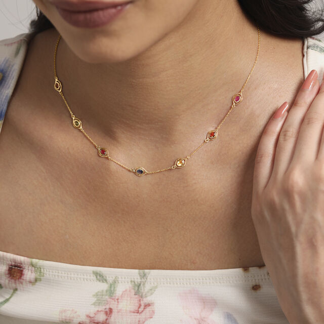 Lustrous Hue Sapphire Chain,,hi-res image number null