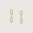 Infinity Glow Pearl Hoop Earrings,,hi-res view 3
