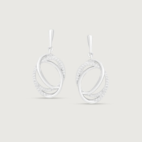 Celestial Orbit Silver Drop Earrings
