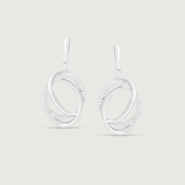 Celestial Orbit Silver Drop Earrings,,hi-res image number null