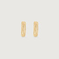 Linear Rhythm Gold Hoop Earrings,,hi-res view 1