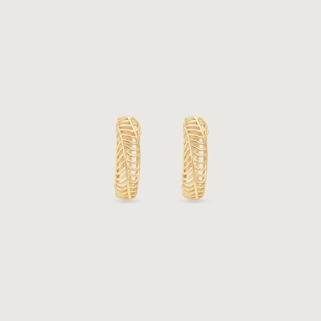 Linear Rhythm Gold Hoop Earrings,,hi-res image number null