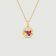 Glowing Navaratna Diamond Pendant,,hi-res view 4