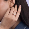 Soft Twin Curve Silver Ring,,hi-res view 2