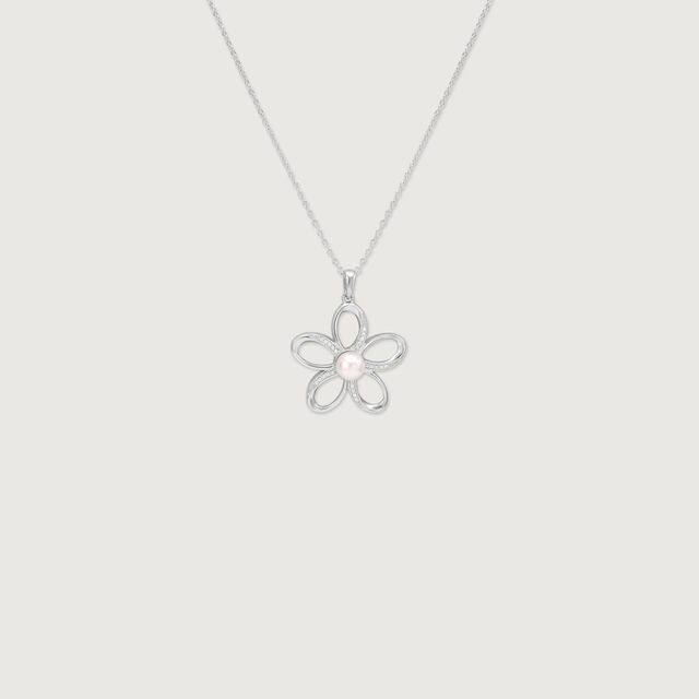 Double Loop Silver Necklace,,hi-res image number null