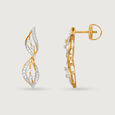 Rhythmic River 18 Kt Gold & Diamond Drop Earrings,,hi-res view 2