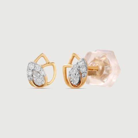 Aura Petal Diamond Stud Earrings