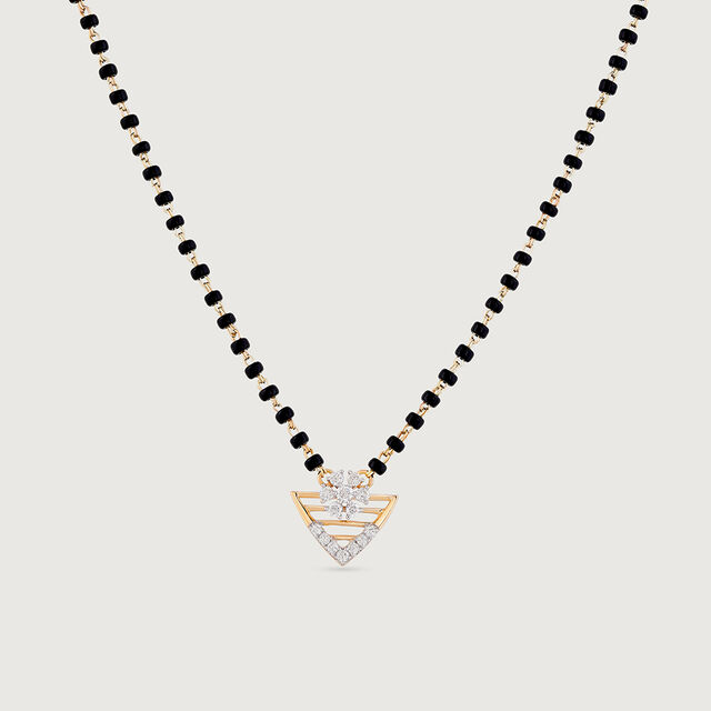 Floral Bloom Gold and Diamond Mangalsutra,,hi-res image number null