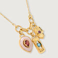 Radiant Trio-Charm 14KT Amethyst Necklace,,hi-res view 4