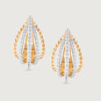 Draped Luxe Gold & Diamond Hoop Earrings,,hi-res view 3