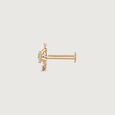 Dawn's Glow Gold and Diamond Nose Pin,,hi-res view 4