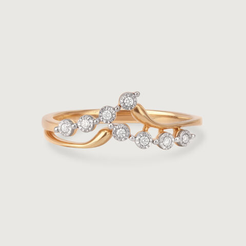 Sculpted Sparkler 14KT Gold & Diamond Ring