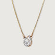 Starlit Heart 14 kt Gold & Diamond Necklace,,hi-res view 3
