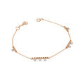 Morse Code Rose Gold & Diamond Bracelet,,hi-res view 2