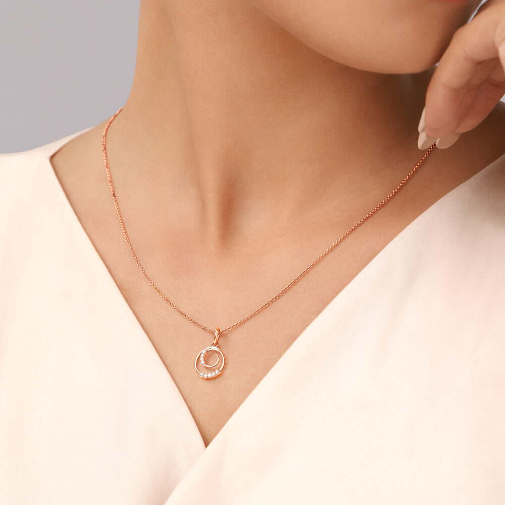 Rose gold chain tanishq top