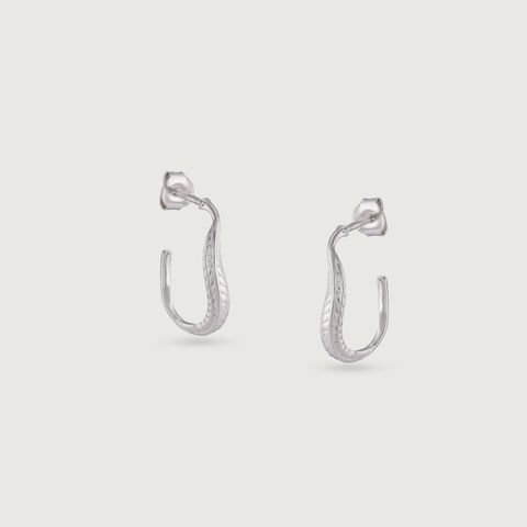 Twisty Textured Silver Earrings