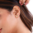 Bloom Petal Gold Stud Earrings,,hi-res view 2