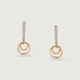 14KT Jingle Jangle Diamond Hoop Earrings,,hi-res view 1