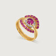 Red Elixir 14KT Ruby & Diamond  Finger Ring,,hi-res view 5