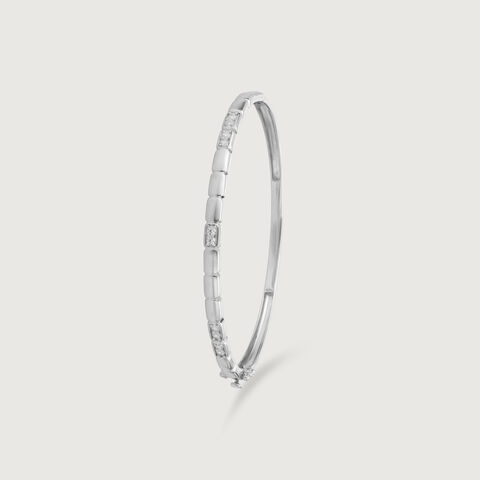 Radiant Grid Silver Bangle