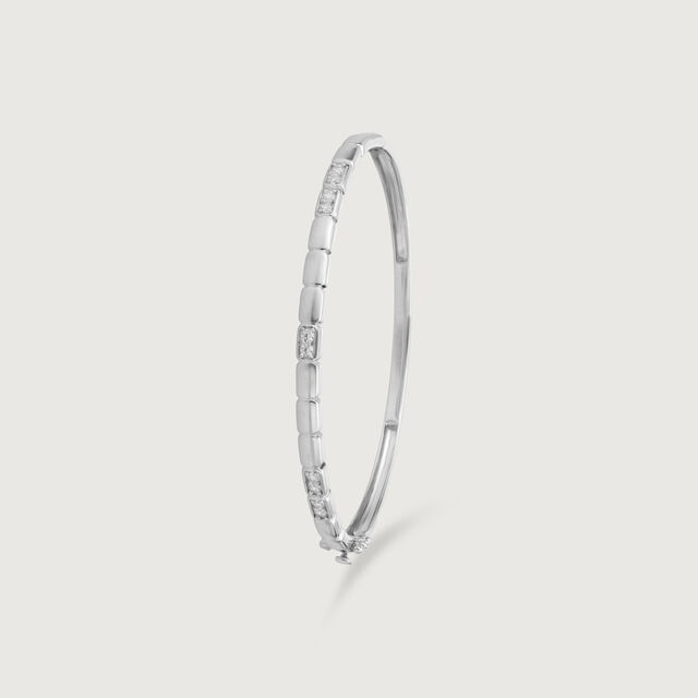 Radiant Grid Silver Bangle,,hi-res image number null