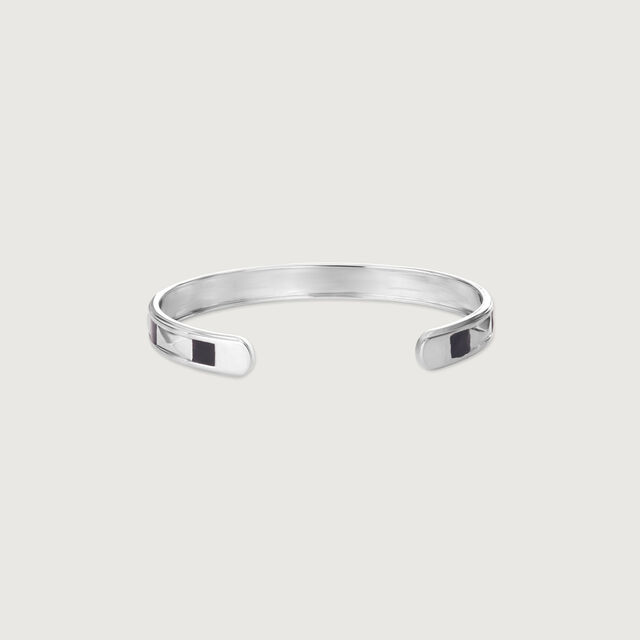 Faceted Edge Silver Kada,,hi-res image number null