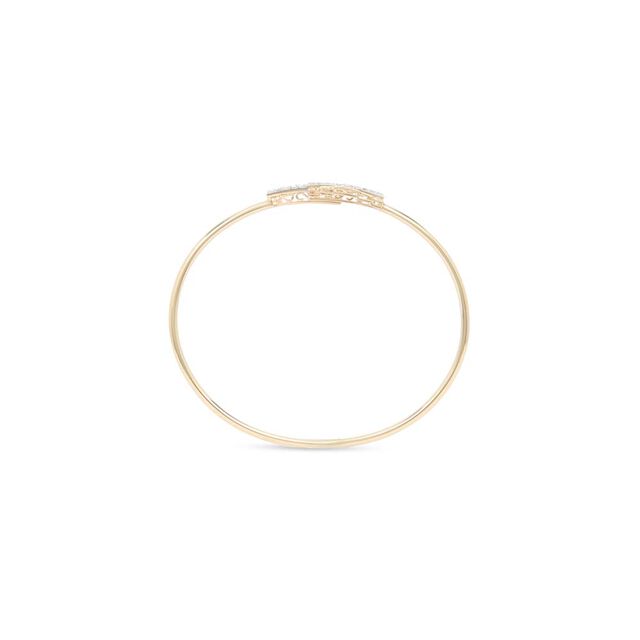 14 KT Yellow Gold Dainty Gold Bangle,,hi-res view 2