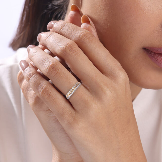 Royal Tiara Gold & Diamond Finger Ring,,hi-res image number null