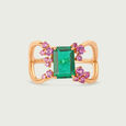 14KT Yellow Gold Sweet Hurricane Finger Ring,,hi-res view 3