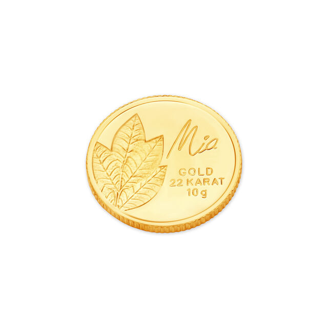 10 GM 22 Karat  Sublime Mango Leaf Gold Coin,,hi-res view 3