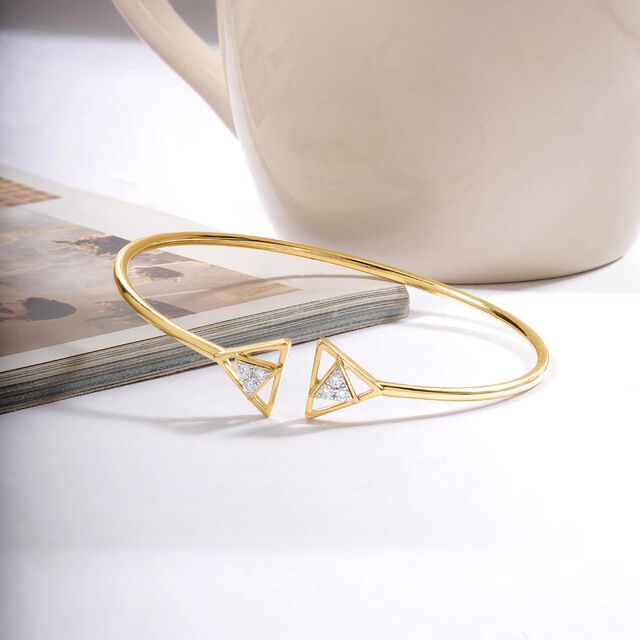 Edgy Glow Diamond Bangle,,hi-res image number null
