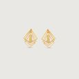 Lustrous Layers Gold Stud Earrings,,hi-res view 2