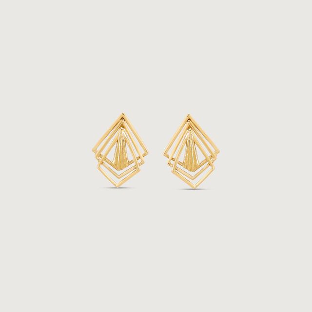 Lustrous Layers Gold Stud Earrings,,hi-res image number null