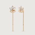 Lotus Bloom Diamond Sui Dhaga Earrings,,hi-res view 4