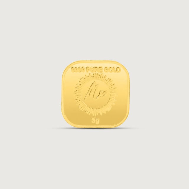 5 gm 24 Karat Gayatri Mantra Gold Coin (9999 Purity),,hi-res image number null
