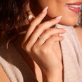 Crescent Moon Diamond Ring,,hi-res view 2