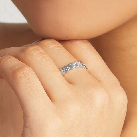 Bold Geometric Silver Finger Ring