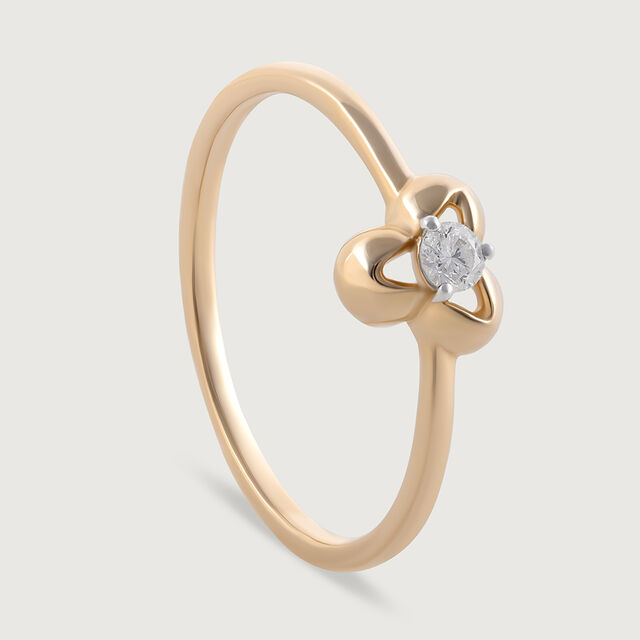 Iconic Shimmer Gold & Diamond Finger Ring,,hi-res image number null
