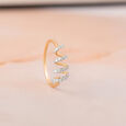 Sparkling Twist Gold & Diamond Finger Ring,,hi-res view 1