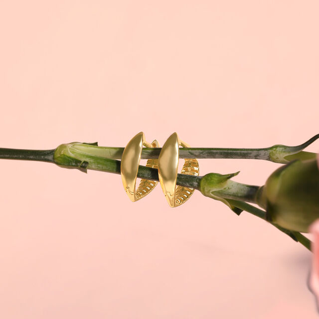 Sculpted Luxe Gold Hoop Earrings,,hi-res image number null