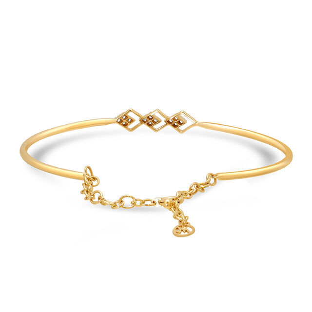 14 KT Yellow Gold Alpine Ascent Diamond Bangle,,hi-res view 4
