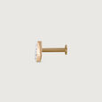 Geometric Gleam Gold and Diamond Nose Pin,,hi-res view 4
